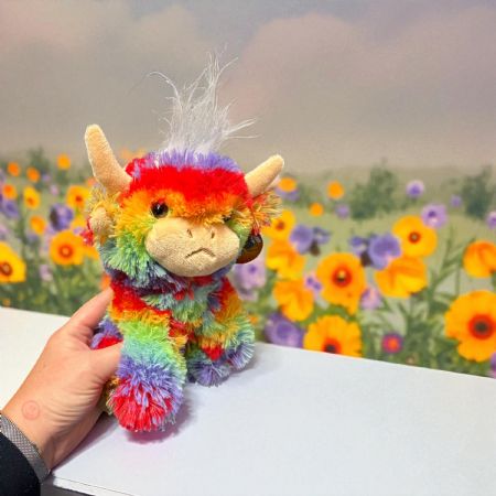 Highland Cow RAINBOW 20cm/8"