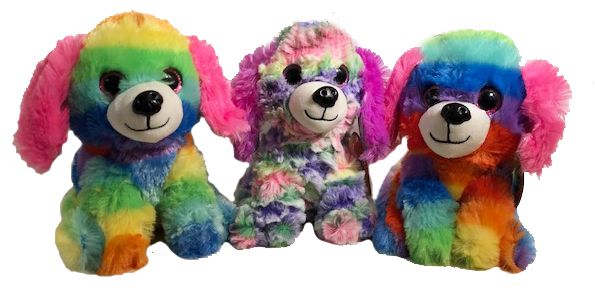 Case of Rainbow dog soft toys | 327CASE