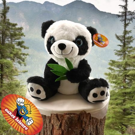 Panda with bamboo 20cm