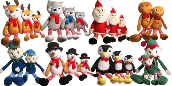 Christmas dangly legs soft toys - Small