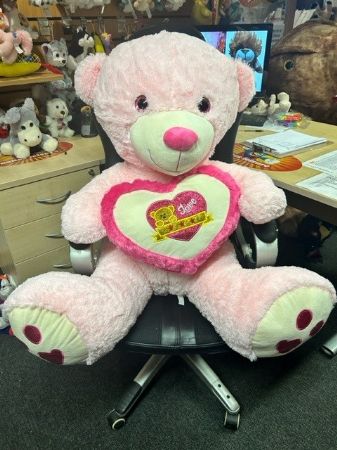 Large pink bear with heart 80cm | OLX2239