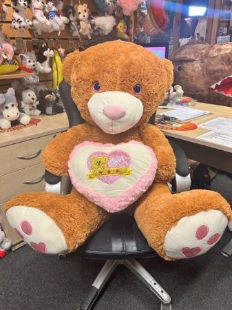 Large brown bear with heart 80cm | OLX2241