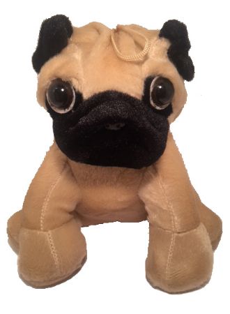 Case of Medium Pug Dog with red scarf | 255CASE