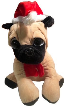 Christmas pug 40cm